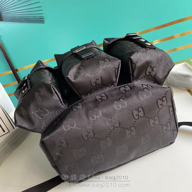Gucci古馳包包 G家新款雙肩包 626160 古奇黑色布男士雙肩後背包 gdj1393